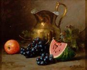 Alfred Hirv Natuurmort kannu ja viinamarjadega oil painting on canvas